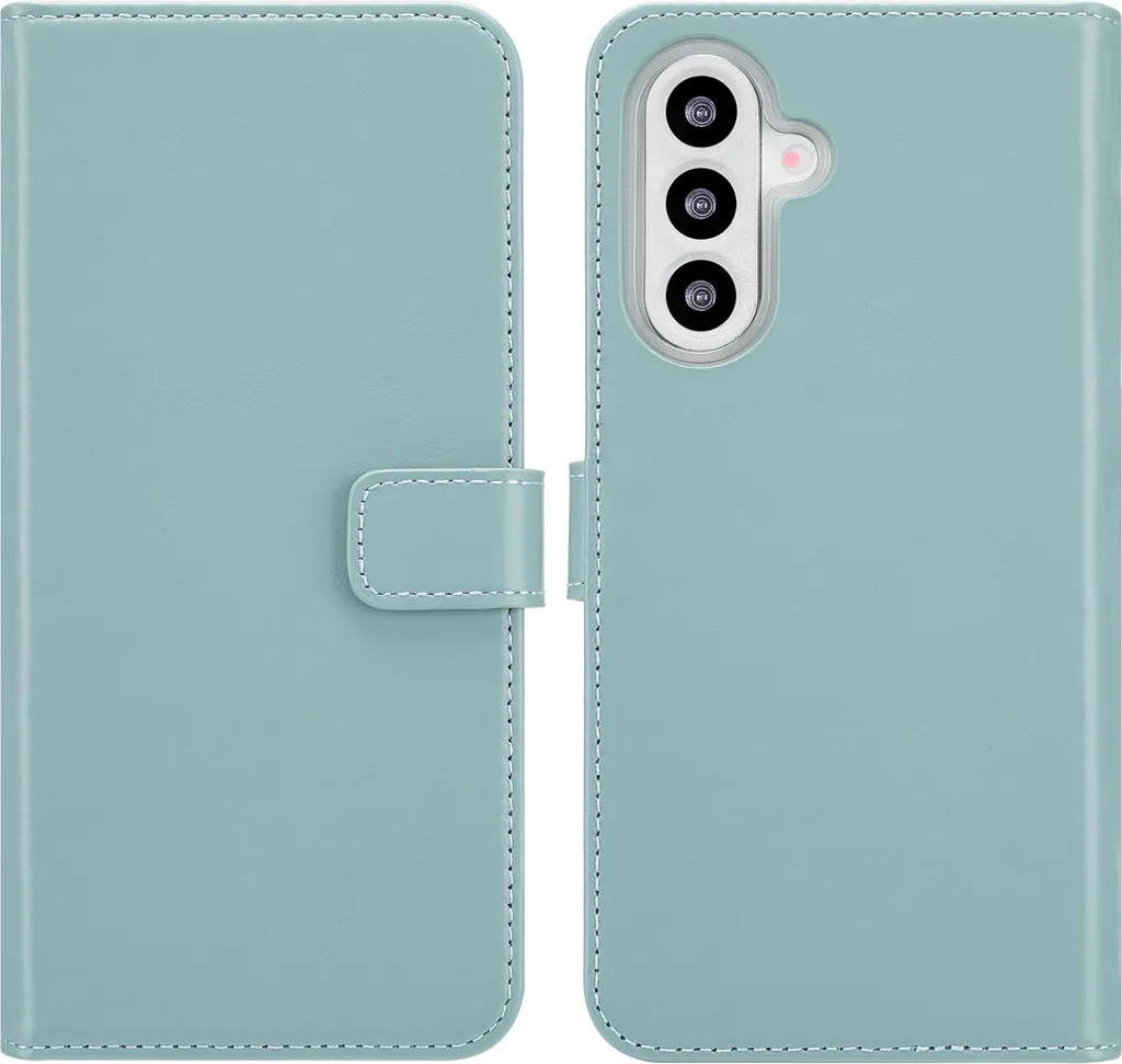 Custodia a libro in vera pelle Selencia Samsung Galaxy A26 - Air Blue