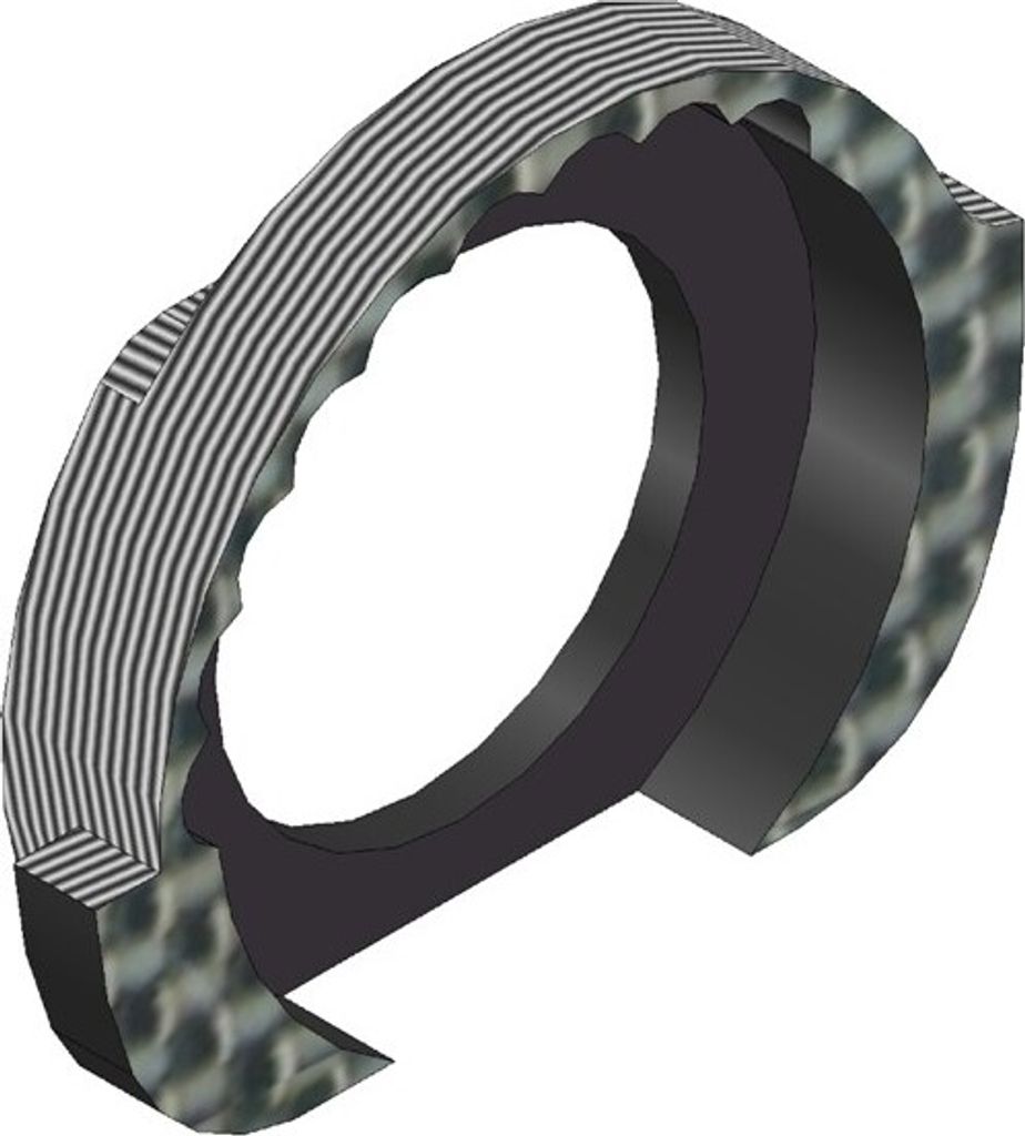 KM 4mm Hintere Riemenspannungs Hub Halter Karbon rechts