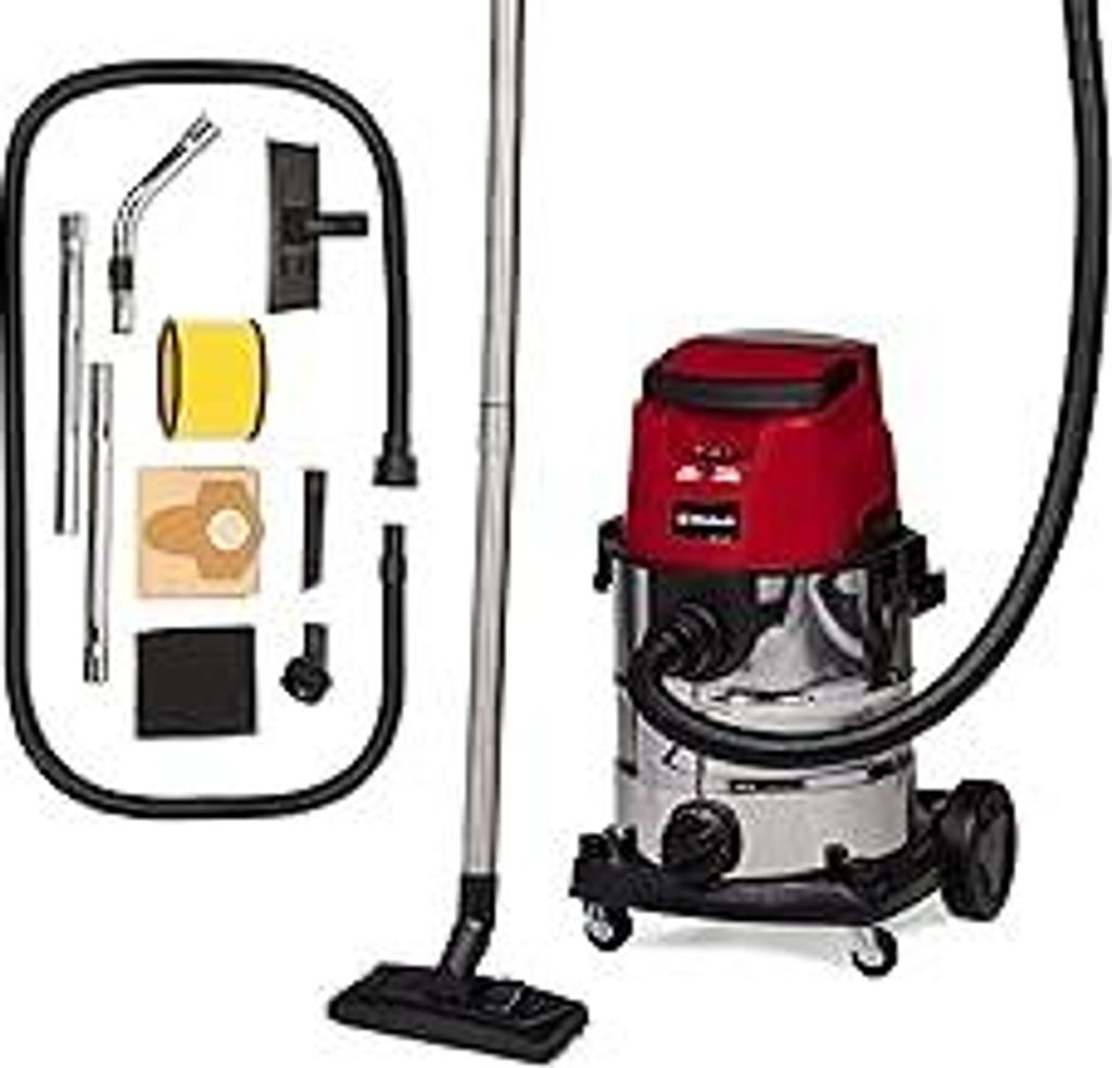 Einhell Akku-Nass-Trockensauger TE-VC 36/25 Li S-Solo Power X-Change (Li-Ion, 36 V, ECO/Boost-Mode, 150 mbar Saugleistung, Edelstahlbehälter 25l, ...