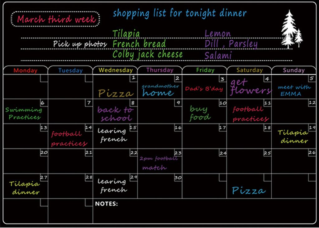 Magnetic Dry Erase Board Kalender Whiteboard Kue hlschrank Aufkleber Kue che Kue hlschrank Whiteboard fue r woechentliche monatliche Zeitplan Tages...