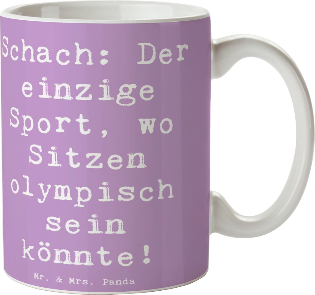 Mr. & Mrs. Panda Tasse Spruch Schach Sport - Lavendeltraum Produktbild 