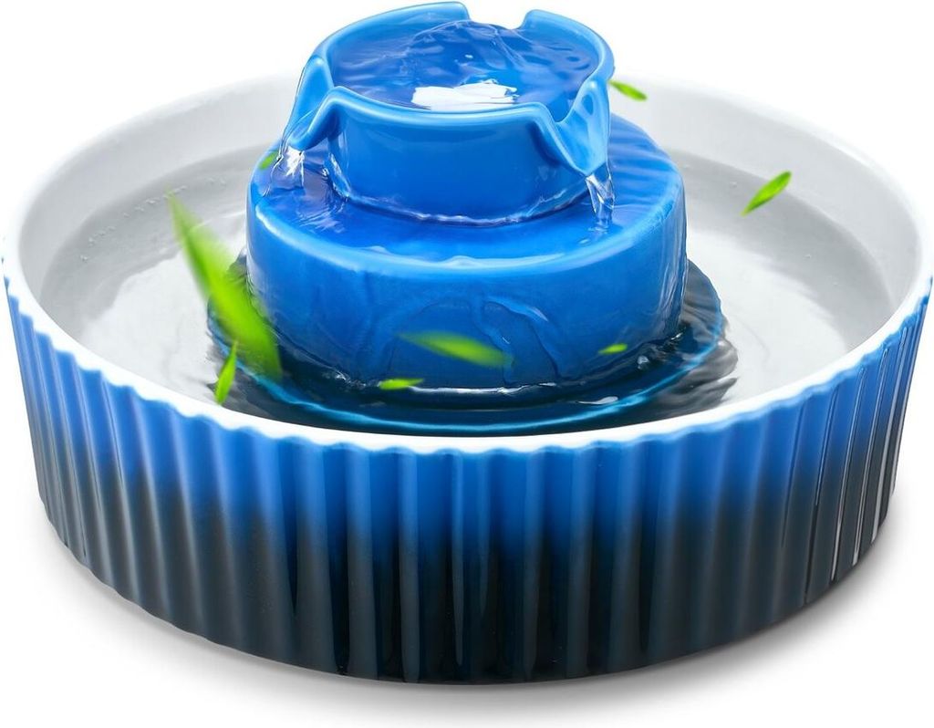 Ceramic Cat Water Fountain 2.1 L Cupcake Pet Fountain for Cats and Dogs