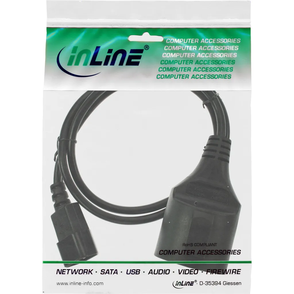 Cavo InLine 3m C14 a Schuko per UPS - Power Solution Professionale - 4