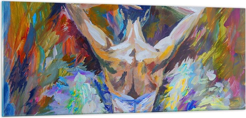 Bilder auf glas - Balletttänzer tanzen - 100x40cm - Glasbilder - Wandbilder - Kunstdruck - zum Aufhängen bereit - Wanddekoration aus Glas - Glas ...