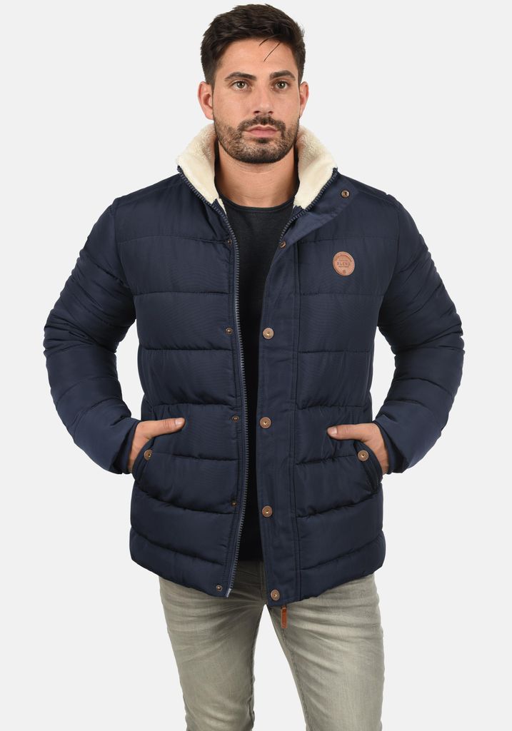 BLEND BHFrederic Herren Winterjacke Steppjacke Jacke gefüttert mit abnehmbarer Kapuze Kordelzug Knöpfen Eingrifftaschen Regular fit
