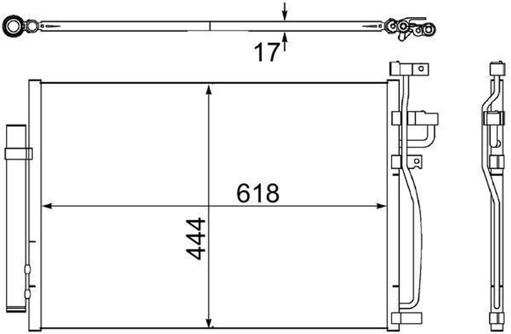 MAHLE AC 489 000S Kondensator Klimaanlage Klimakondensator für OPEL ANTARA +Trockner