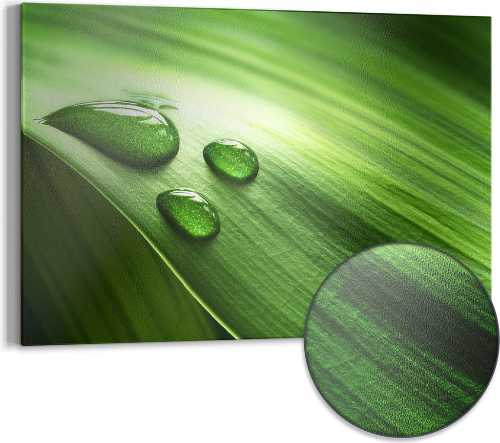 DEQORI Magnettafel Metall 60x40 cm 'Tropfen der Reinheit' Whiteboard Pinnwand Büro