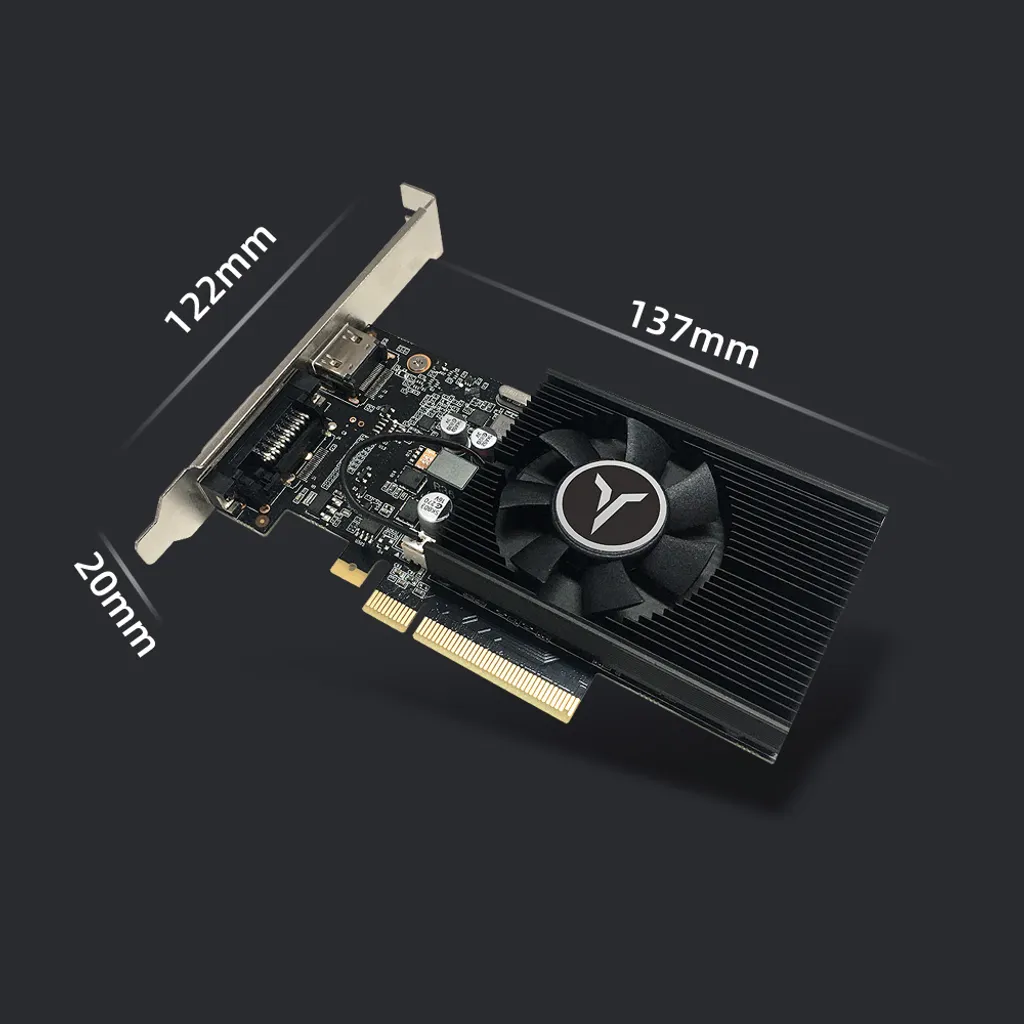Carte Graphique pour PC Compact GT1030 4Go DDR4 Idéal Multimédia HD