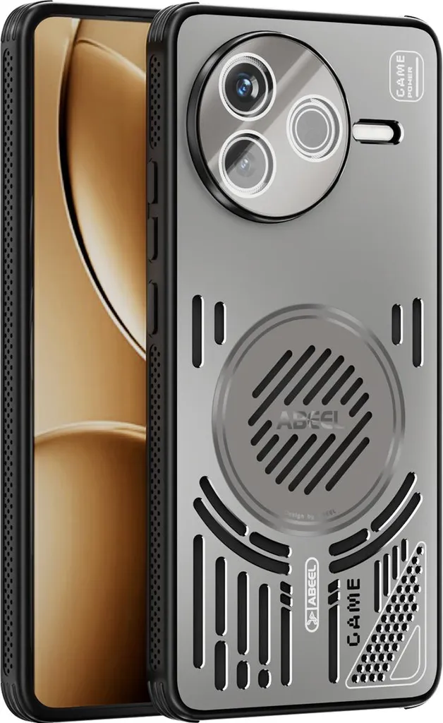 Cover Xiaomi Poco F7 Pro Grigio Alluminio Magnetica Dissipazione
