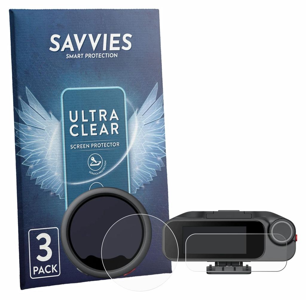 6x Für Insta360 Mic Pro TX + RX Schutzfolie Savvies Displayschutz Display Schutz Folie Klar Transparent