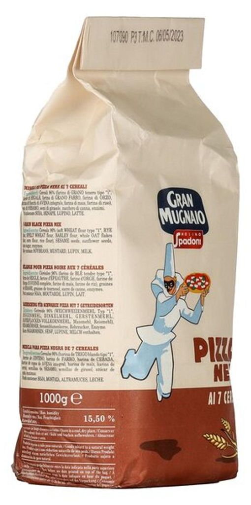 Mehl für Pizza Nera Ai 7 Cereali Mehl 1kg - Gran Mugnaio Produktbild 