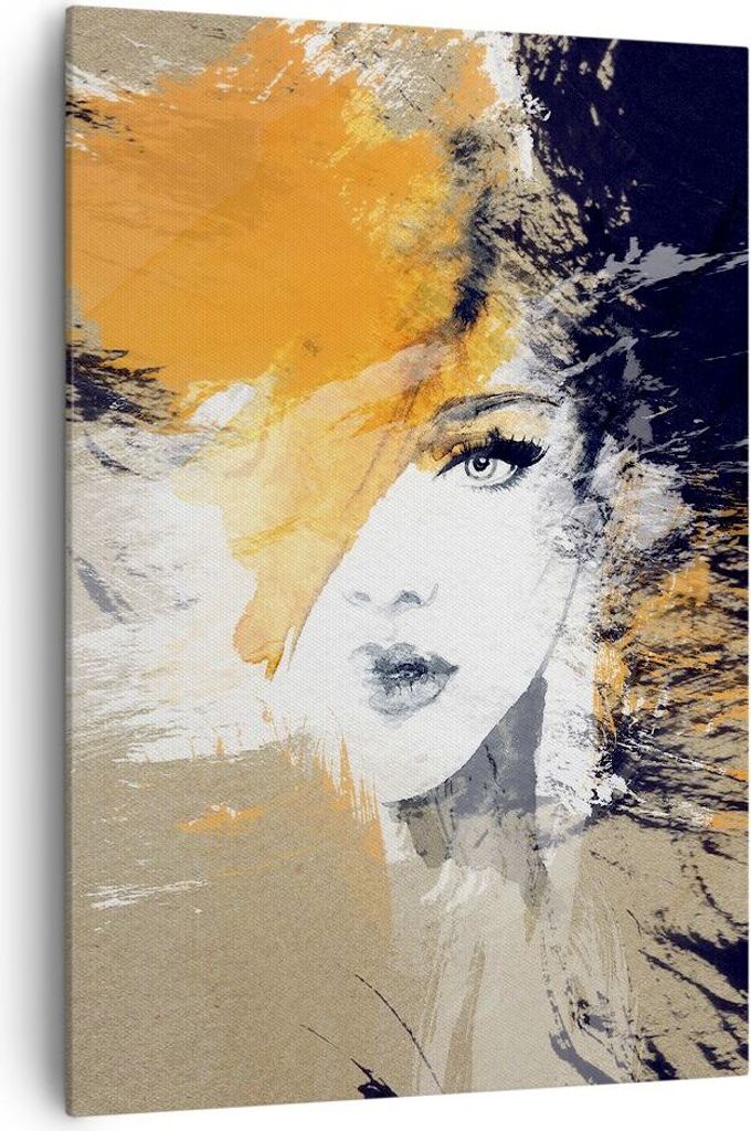 Bild auf Leinwand - Leinwandbild - Einteilig - Abstraktion Frau - 70x100cm - Wand Bild - Wanddeko - Wandbilder - Leinwanddruck - Wanddekoration - L...