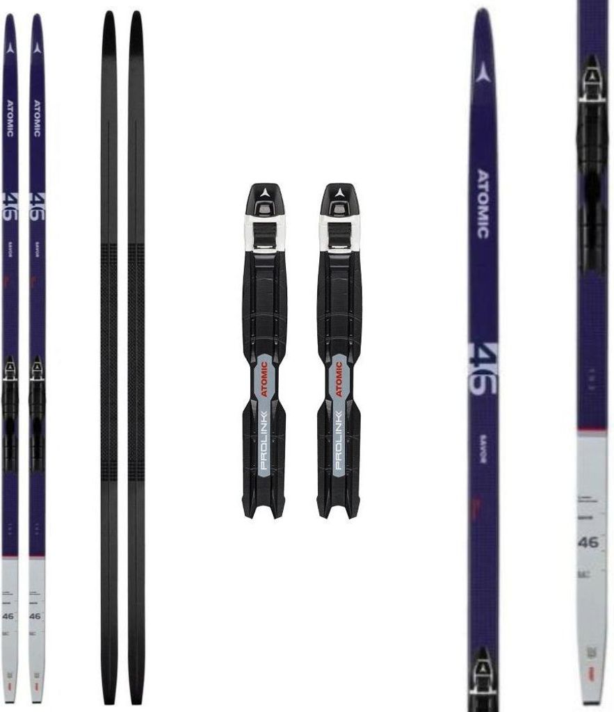 Langlaufset ATOMIC Savor 46 Grip mit NNN-Bindung Blau 200 cm