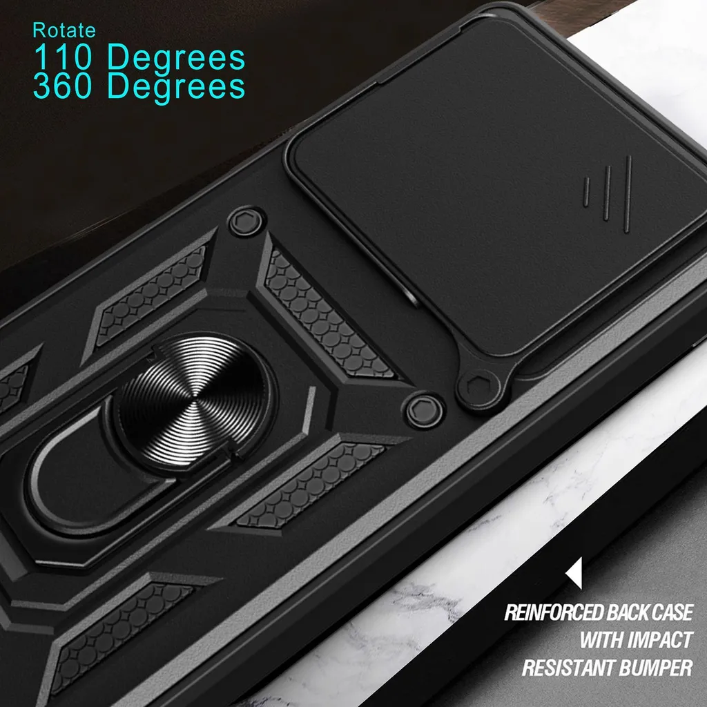Custodia Protettiva Xiaomi Poco F6 / Redmi Turbo 3 Blu con Anello TPU - 7