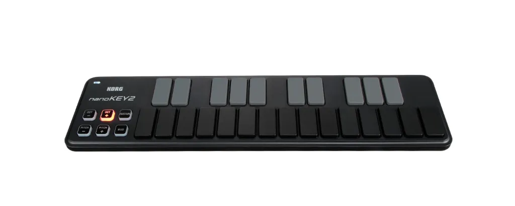 Contrôleur MIDI USB Korg nanoKEY 2 BK Idéal pour Composer en Voyage