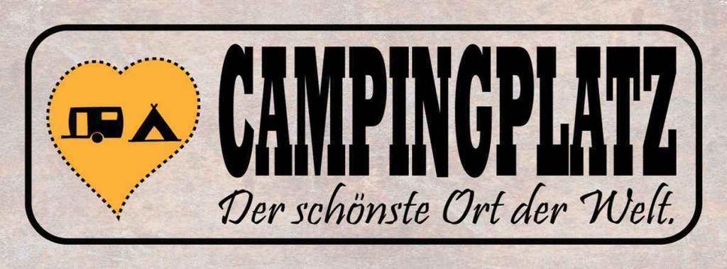 vianmo Holzschild 10x27 cm Campinglatz schönster Ort Welt Outdoor Camping