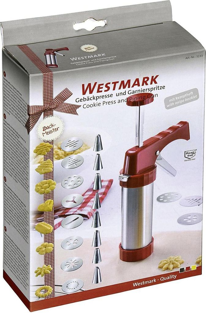WESTMARK Gebäckpresse/Garnierspritze Edelstahl 17teilig Produktbild 