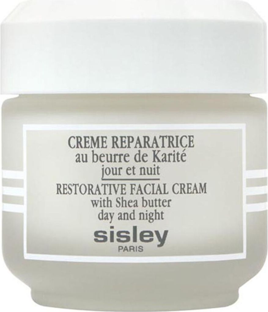 A close-up studio shot of a Sisley restorative facial cream jar.