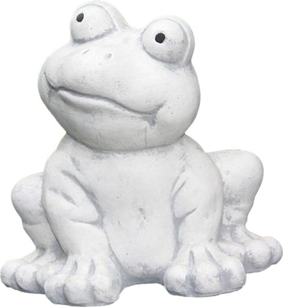 Schöner Frosch aus Steinguss perfekt für den Garten den Teich oder die Terrasse ist Frostfest Witterungsbeständig und Neu 26cm H, HO-028