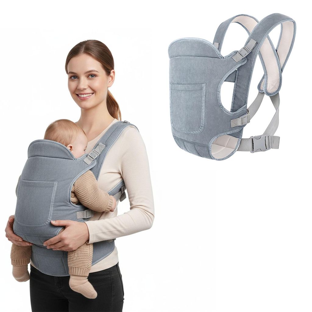 Tragetuch Baby Neugeboren, Babytrage Neugeborene Ab Geburt, für Baby bis 15 kg, Grau
