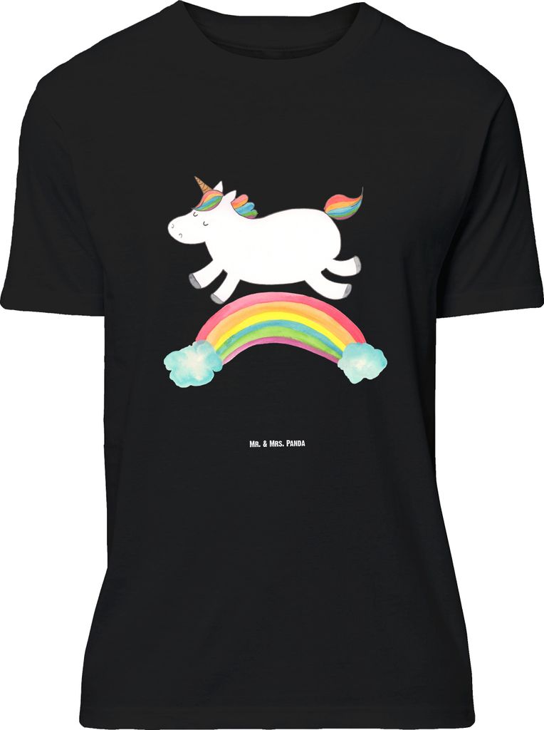Mr. & Mrs. Panda Größe M T-Shirt Einhorn Regenbogen - Schwarz - Geschenk, Shirt, mit Spruch, Unicorn, Erwachsenwerden, Herren, Glitzer, Einhornpo...