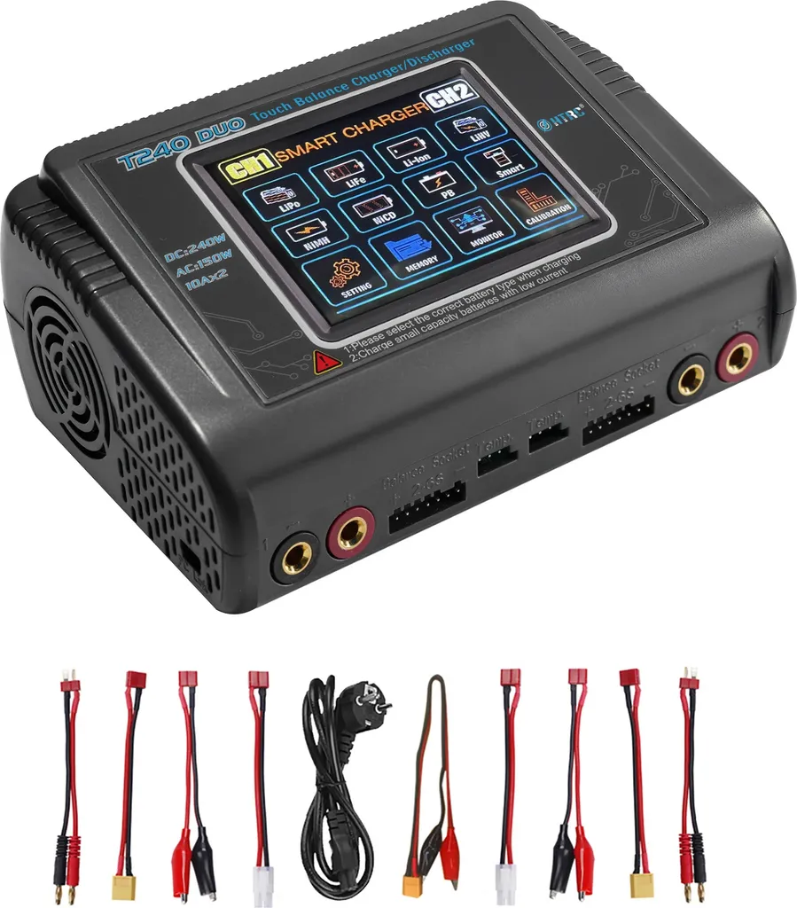 Chargeur Lipo T240 pour Drone et Voiture RC, Double Sortie Haute Puissance