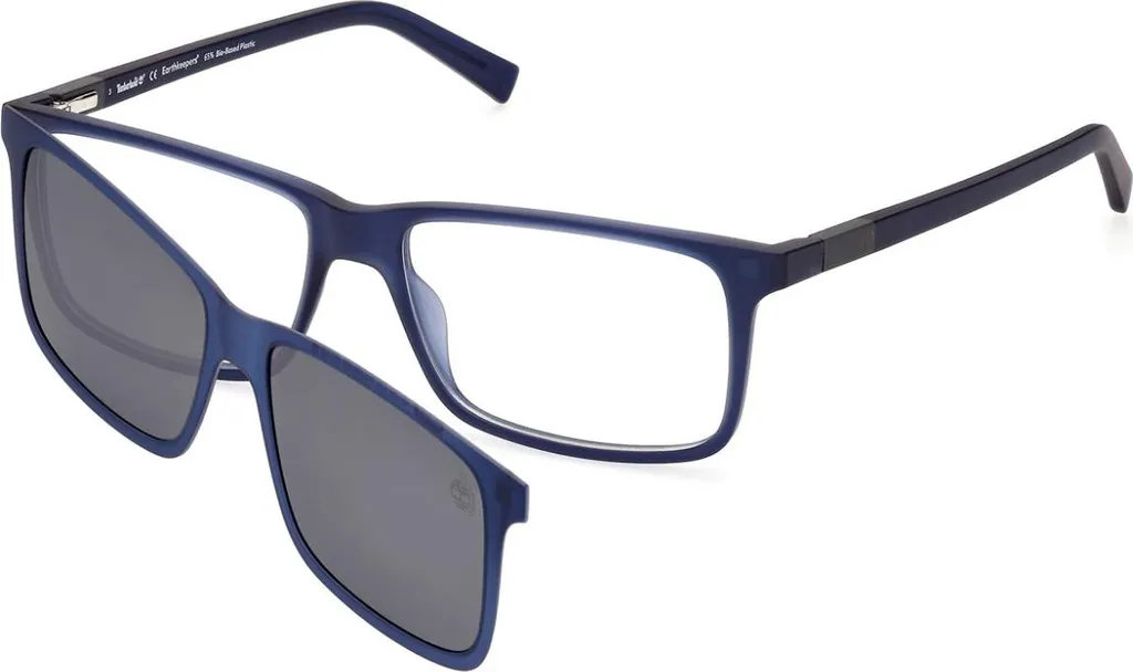 Lunettes Timberland TB1765 bleu mat : monture homme large et stable