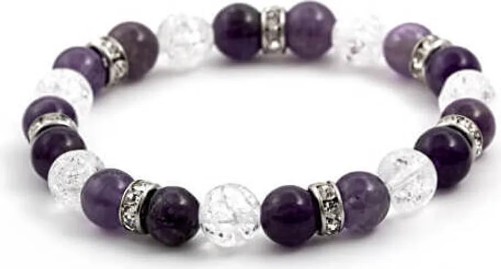 Offerta Bracciale MINK69 Ametista Cristallo 17cm - Lusso Accessibile - 2