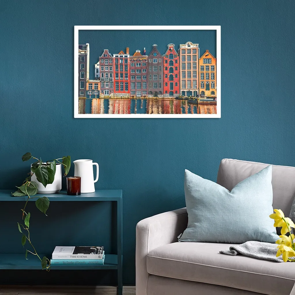 Ornement mural blanc 45x70 cm Wallity Etta pour Intérieur Moderne Chic