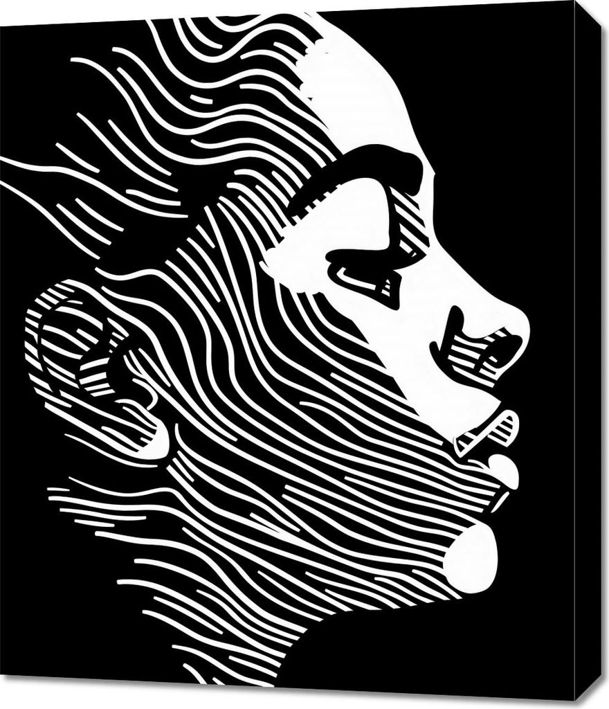 Bild 60x70cm Linie des Ausdrucks