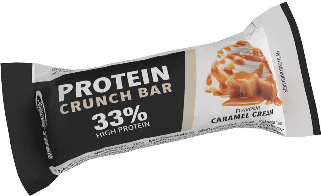 Best Body Nutrition - Protein Crunch Bar - 35 g Riegel, 12 x 35 g Riegel / Faltschachtel, Geschmack: Caramel Cream