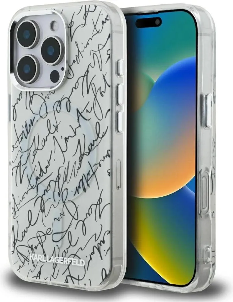 Eredità Karl Lagerfeld: Custodia IML Script per iPhone 16 Pro