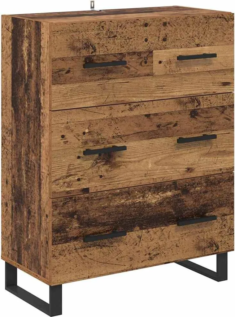 SYFAX™ Credenza con cassetto Legno vecchio 69,5 x 34 x 90 cm