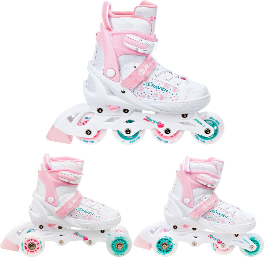 3in1 Inlineskates/Triskates/Rollschuhe Raven Rosi verstellbar 28-32