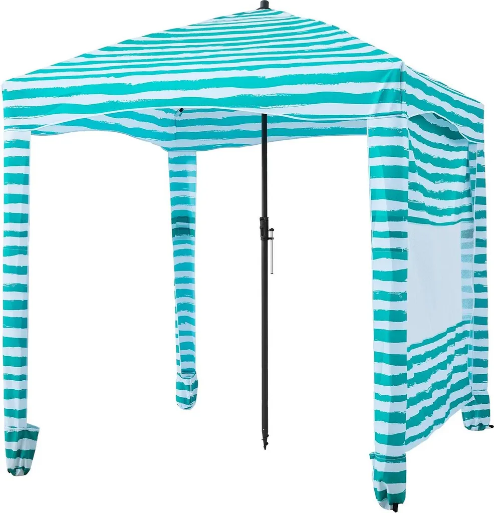 Cabane de plage 1,83 x 1,83 m avec paroi latérale et protection UPF 50+