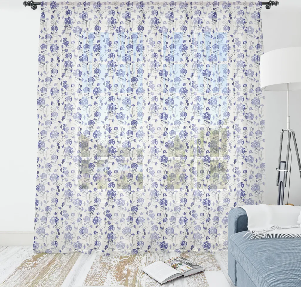 Arazzo Floreale ABAKUHAUS 230x140 Cm - Tappezzeria Da Parete In Microfibra Con Fantasia Donna Dai Capelli Lunghi, Multicolore Blu, Per Camera E Soggiorno