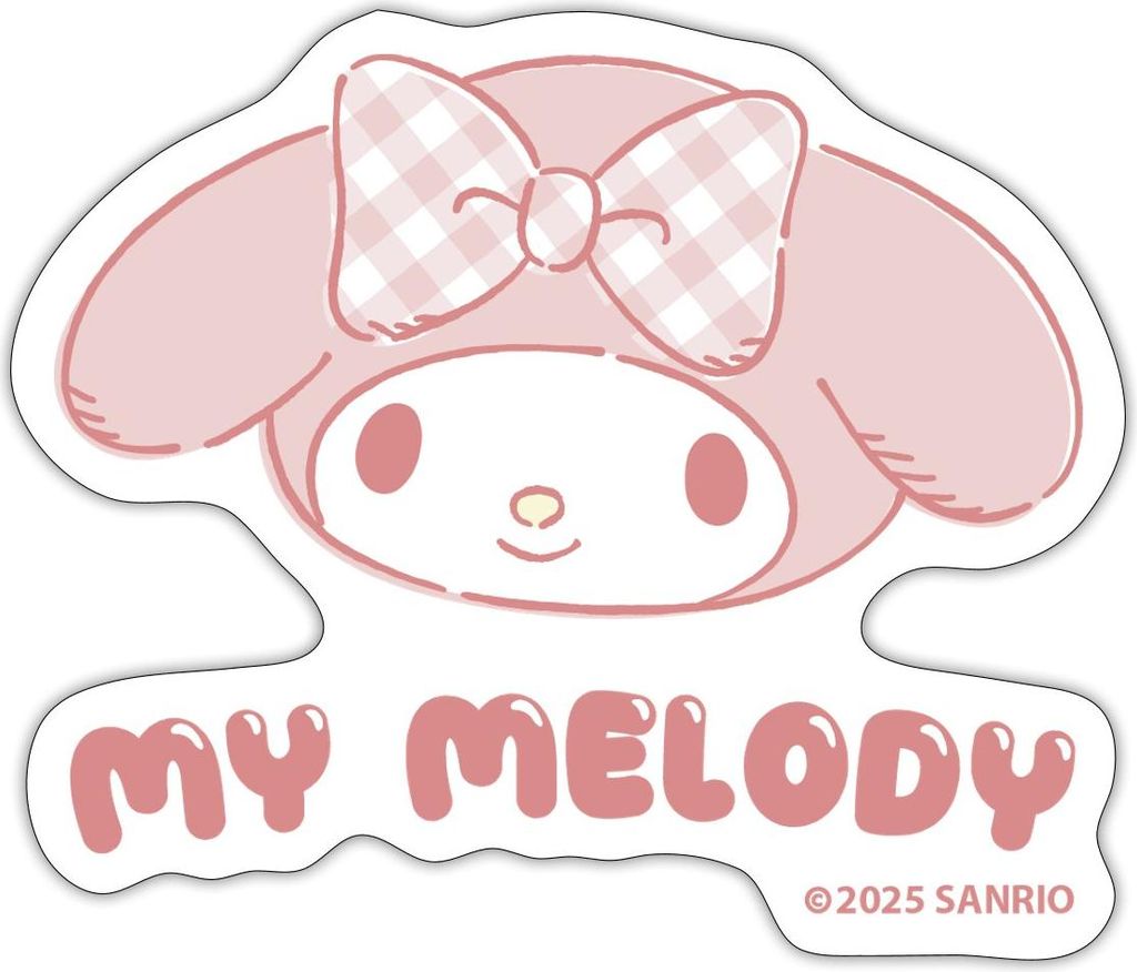 Spreadshirt My Melody Portrait Sticker Aufkleber, 10 x 10 cm, Mattweiß