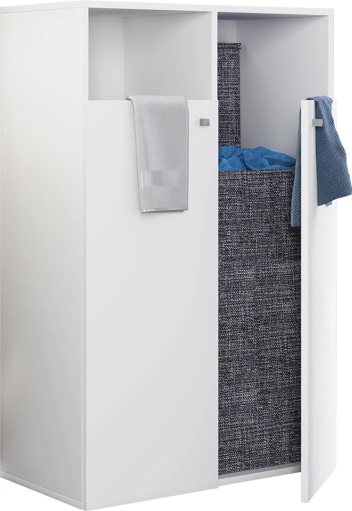 Armadio Bianco Bagno Dreso 110x80x39 cm - Ideale per Famiglie