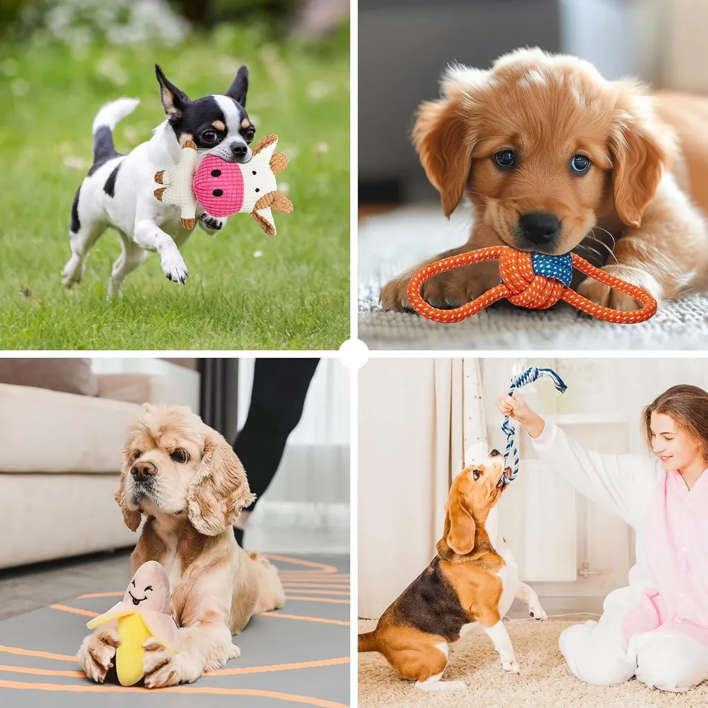 Set Giocattoli Toozey per Cani Piccoli: 8 Pezzi Resistenti e Divertenti - 5