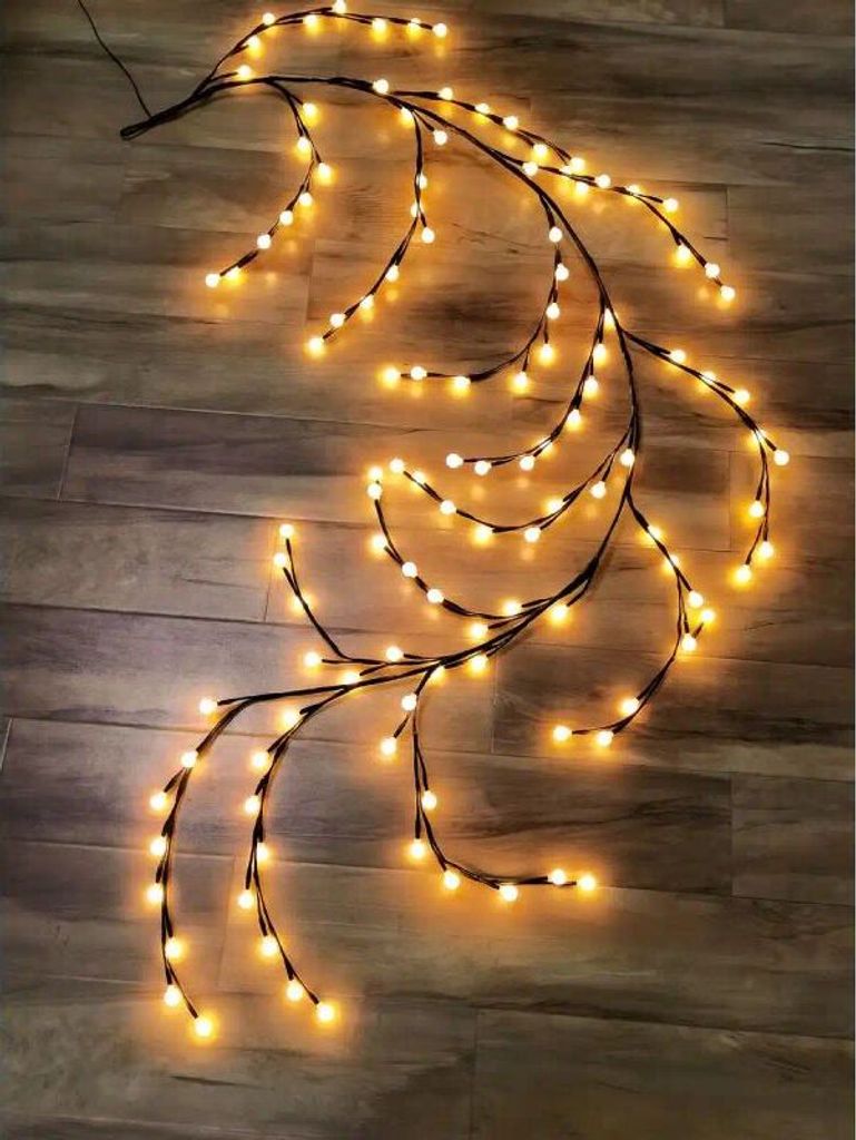 Idena LED-Kugel-Lichterkette braune Zweige Fernbedienung Produktbild 