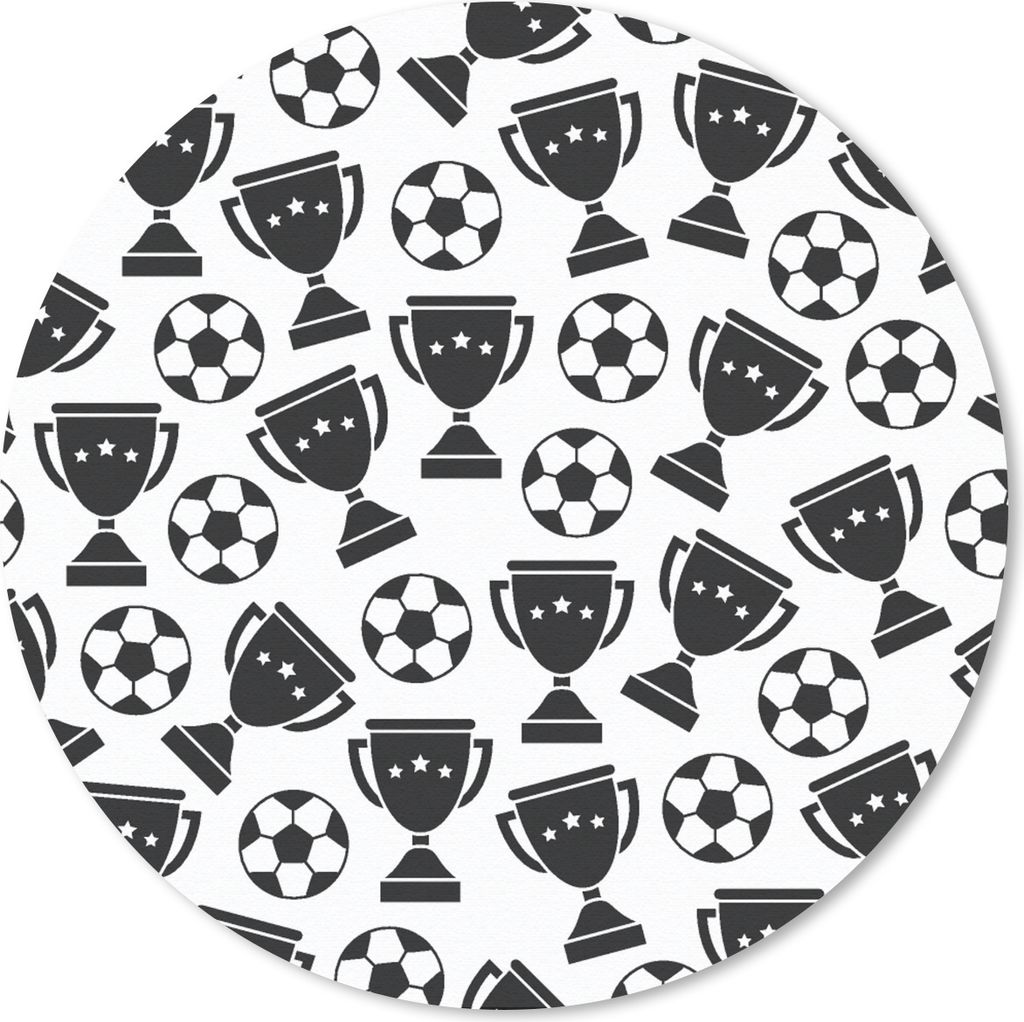 MuchoWow Mauspad Mousepad Muster - Fußball - Pokal - Jungen - Kinder - Kind 20x20 cm - Mousepads - Maus Mat - Pad - Mausunterlage - Schreibtisch...