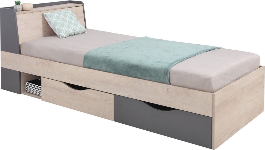 Furniture24 Bett Delta Dl14 Mit Federkeernmatratze 90X200 Produktbild 