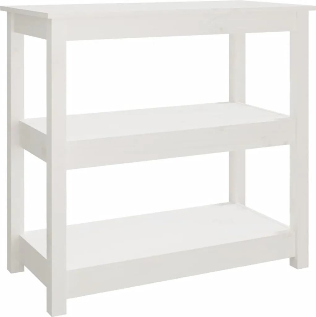 Consolle Ingresso Bianca 80cm vidaXL Legno Pino Massiccio Arredo
