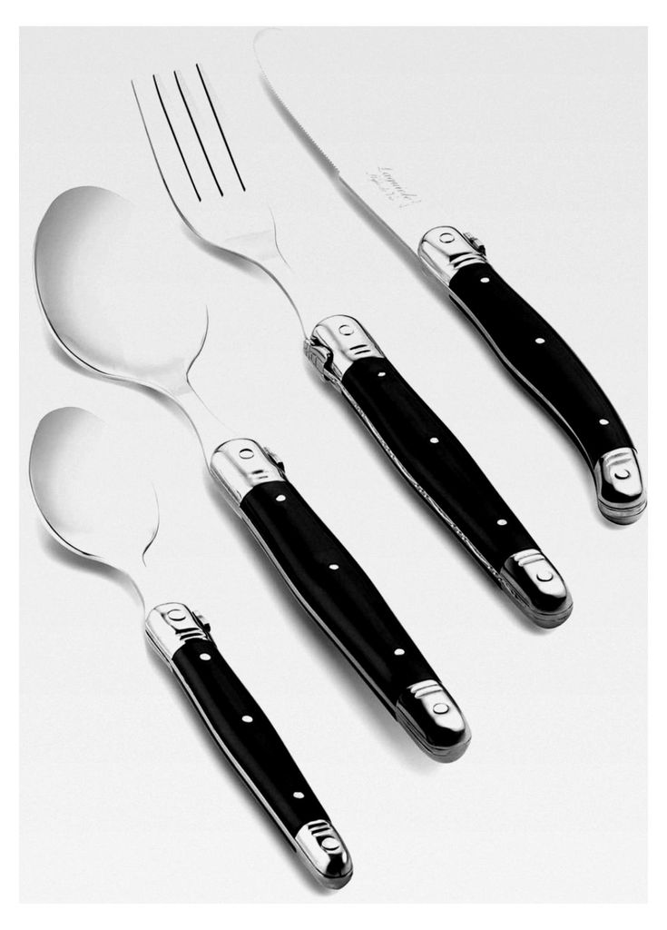 Besteckset Premium Line, 24-teilig, Schwarz