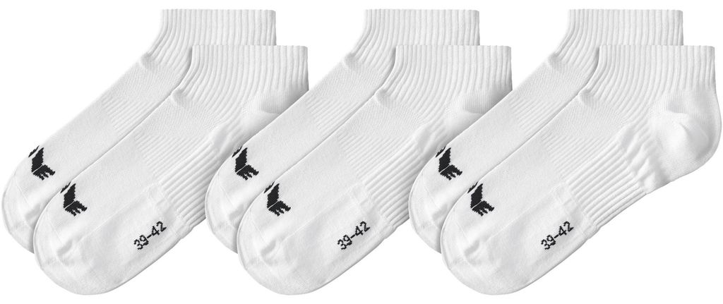 Erima Sockeneinlagen, 3 Paar, Weiß, 35–38