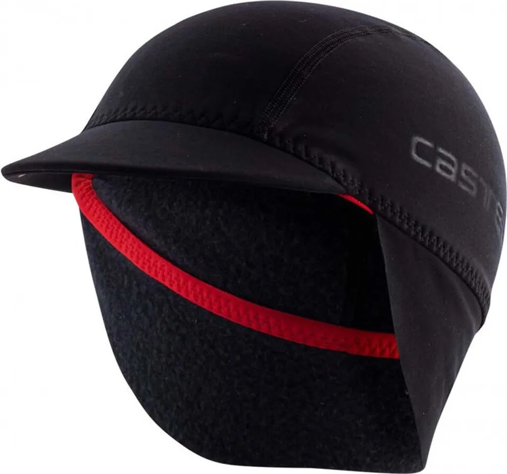 Fini le Froid à Vélo avec la Casquette Castelli Nano Thermal Noire Uni