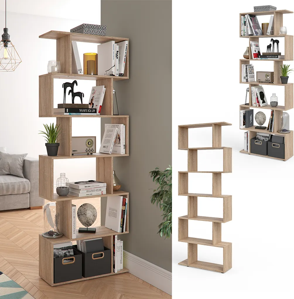 Étagère de séparation Vicco Levio 70x192 cm décor chêne Sonoma