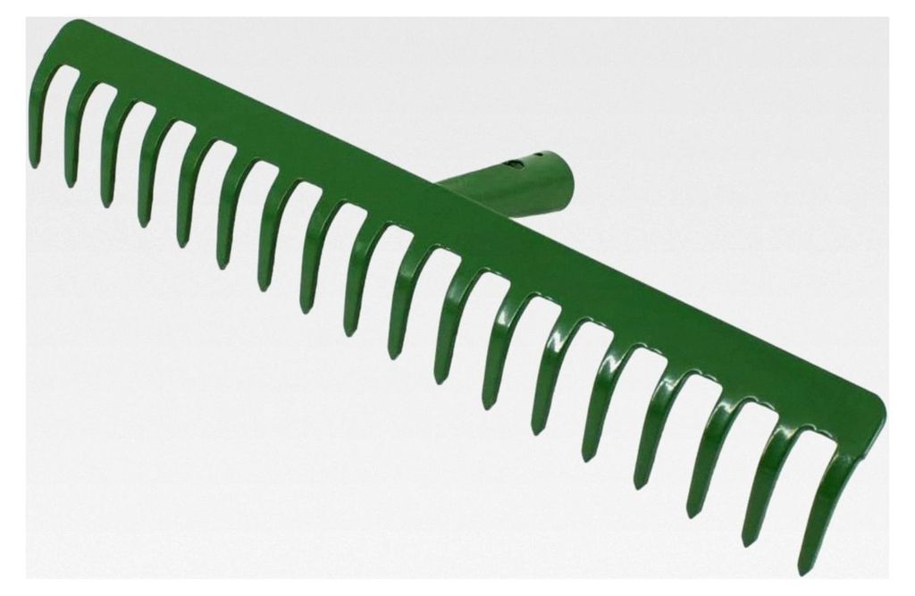 Gartenrechen aus pulverbeschichtetem Stahl - 18 Zinken, Breite 45 cm - ohne Stiel
