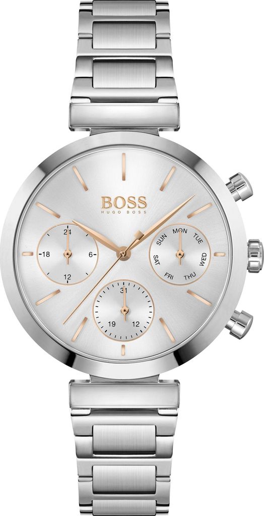 Hugo Boss Flawless Damen Uhr Silber 36 mm Edelstahl Quarz Produktbild 