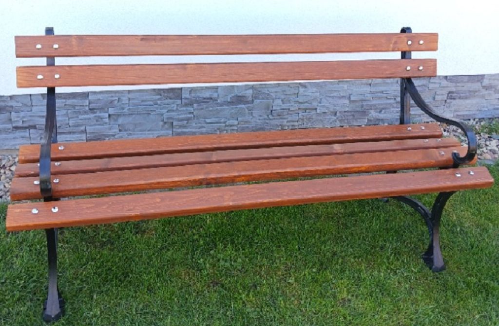 Gartenbank König mit Armlehnen 150 cm Produktbild 